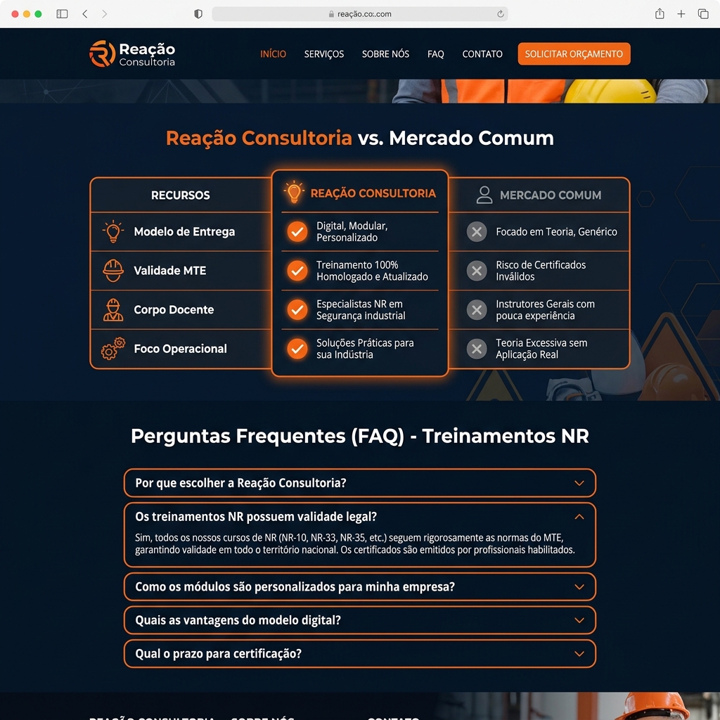 Reação Consultoria — screenshot 6